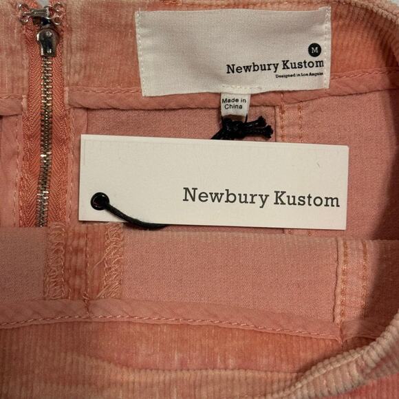 NWT Newbury Kustom Coral Pink Corduroy Mini Skirt - Picture 2 of 2